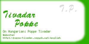 tivadar poppe business card